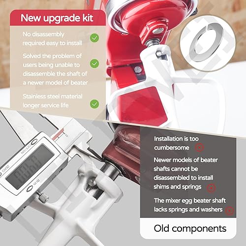 Miniatura 6 de Muelle y arandela de instalación rápida para mezcladores de cabezal inclinable y elevador de tazón Kitchen-Aid de 3.5 cuartos a 7 cuartos de galón