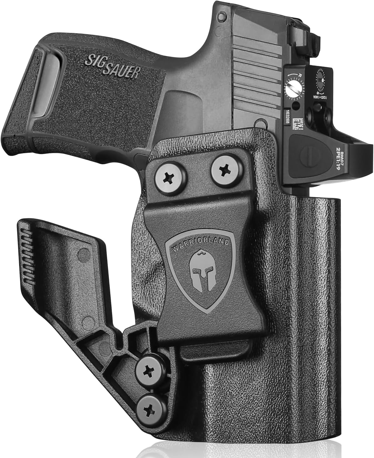 WARRIORLAND IWB Kydex Holster with Optic Cut & Claw for P365/P365X and Glock variants