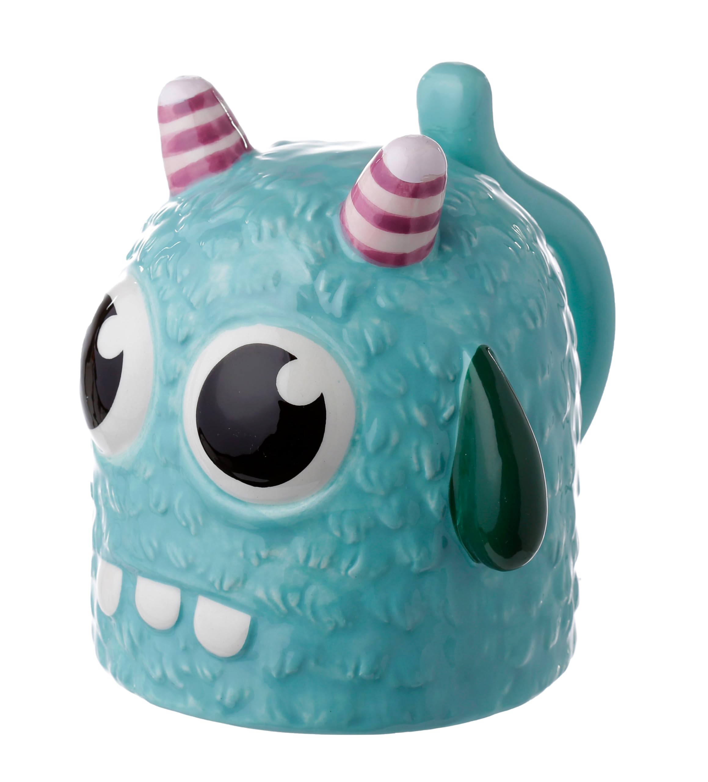 Puckator Monstarz Monster Blue Upside Down Ceramic Shaped Tea Coffee Mug - Funny Home Accessories - Cute Gifts for Girlfriend - Large Mugs for Men Women Hot Drinks - Cups Presents - Secret Santa Gift