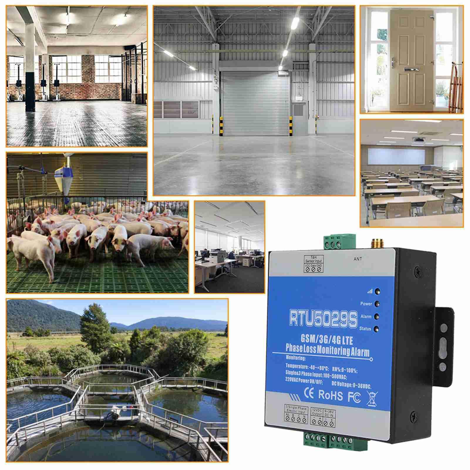 RTU5029 GSM 380 V, Temperatur-Feuchtigkeitsalarm Power RTU5029 3-Phasen-Verlust-Fehlerstatus-Überwachungscontroller 100 240 V