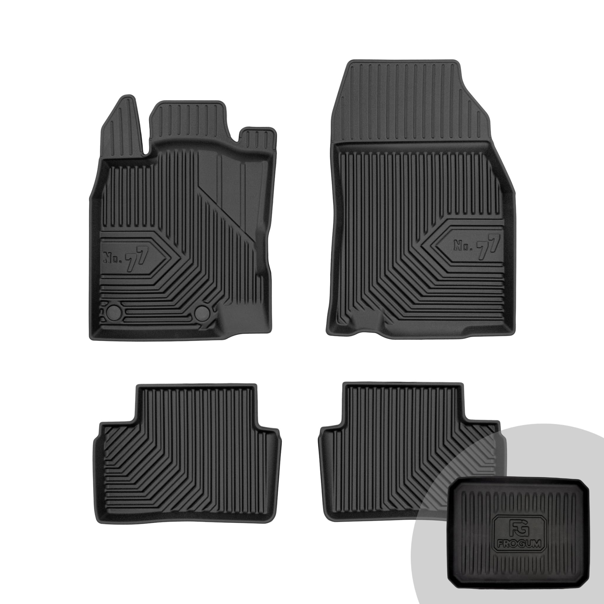 FROGUM No.77 Alfombrillas para Coche Alfombras para Renault Kadjar 2015-2022 | Borde Alto | para Todo el año | Tamaño