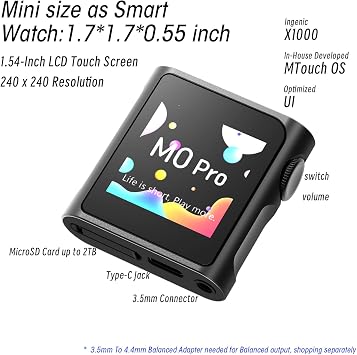 SHANLING M0 Pro MP3 Player 2in1 Headphone DAC Amp Bluetooth App Control