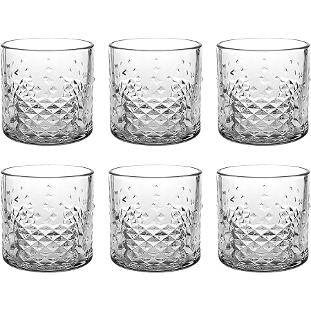 adatti per microonde e lavastoviglie marrone infrangibili di plastica dura  UNISHOP Set di 12 bicchieri da 360 ml di capacità lencicol Calici da acqua  Bicchieri e cristalli