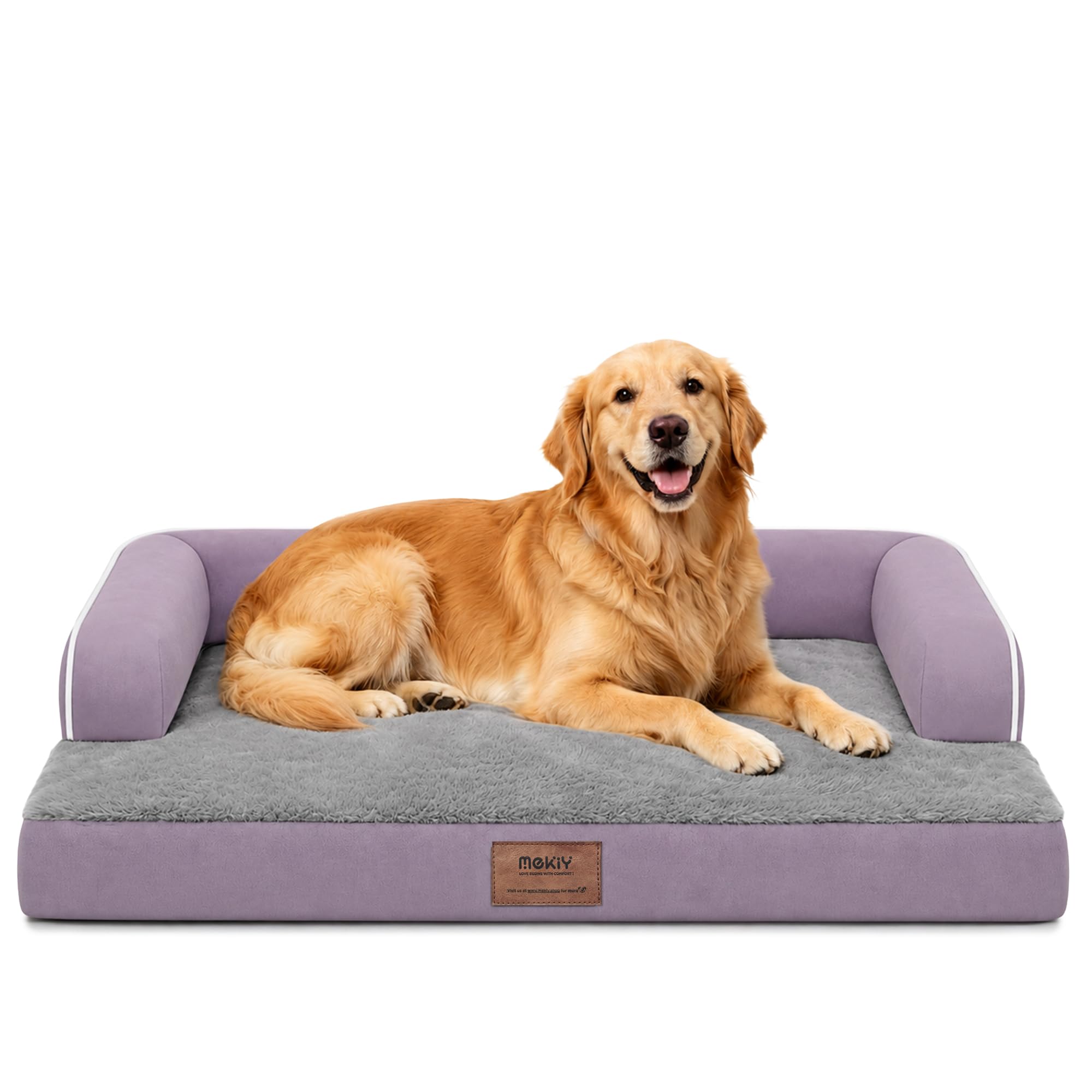 Cama ortopédica para perros grandes, lavable, cama ortopédica para perros con refuerzos extraíbles, funda lavable para perros grandes, camas impermeables para mascotas y parte inferior antideslizante,
