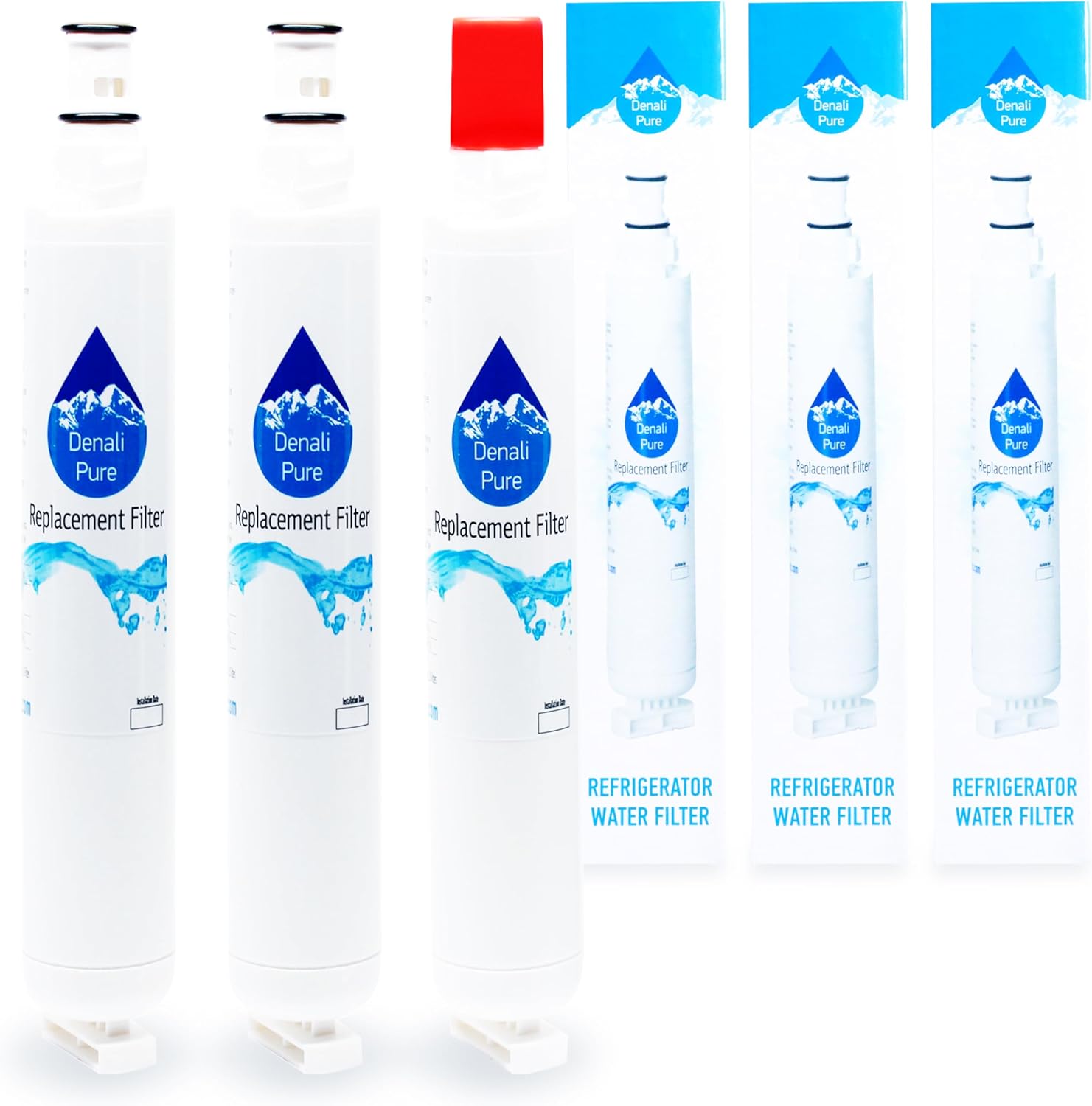 3-Pack Replacement for Whirlpool GR2SHWXPQ01 Refrigerator Water Filter - Compatible with Whirlpool 4396701 Fridge Water Filter Cartridge