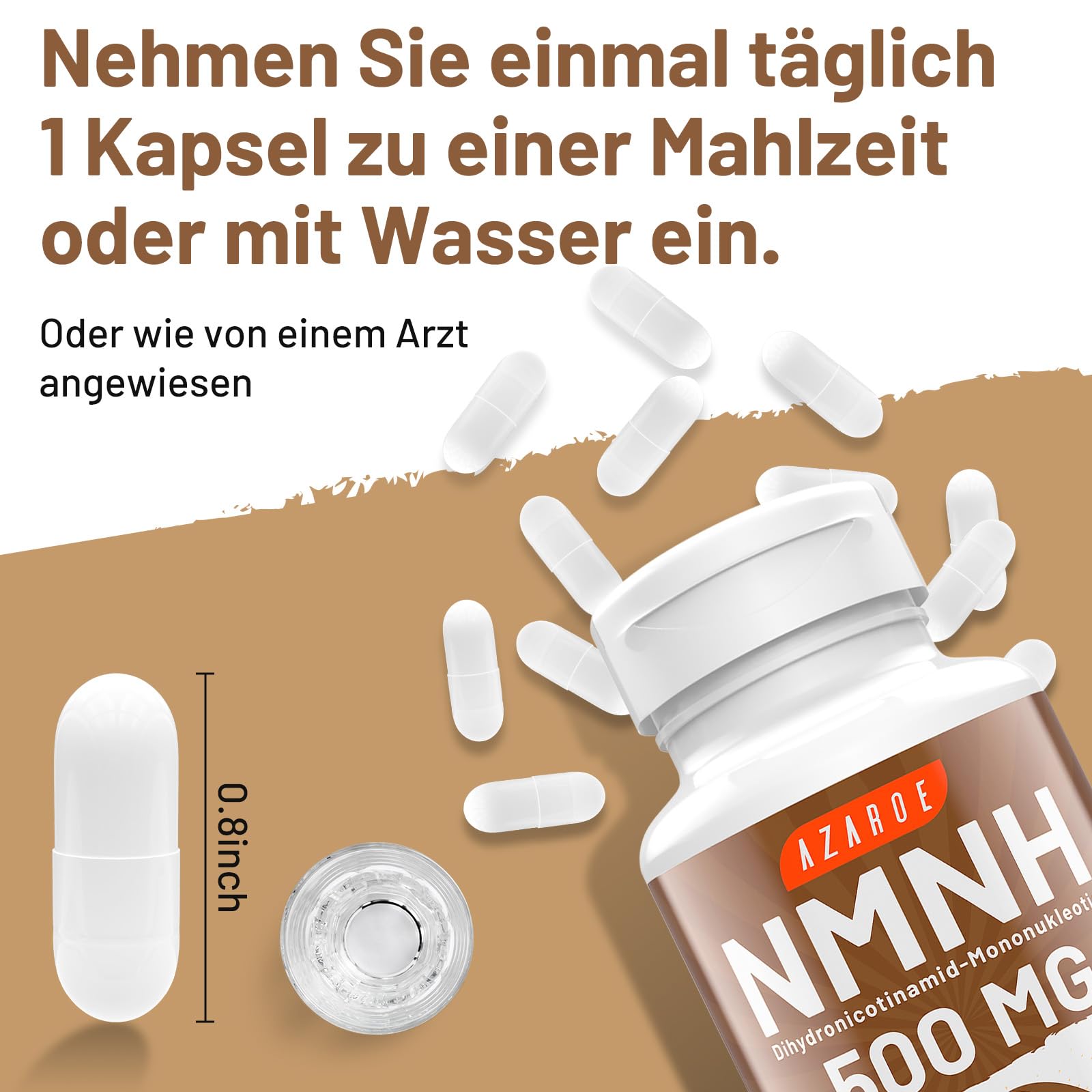 NAD-Kapseln Alternative 500mg, 60 kapseln – Ohne Zusätze, Praktische Einnahme, Vegan (60 stück (2er Pack)))
