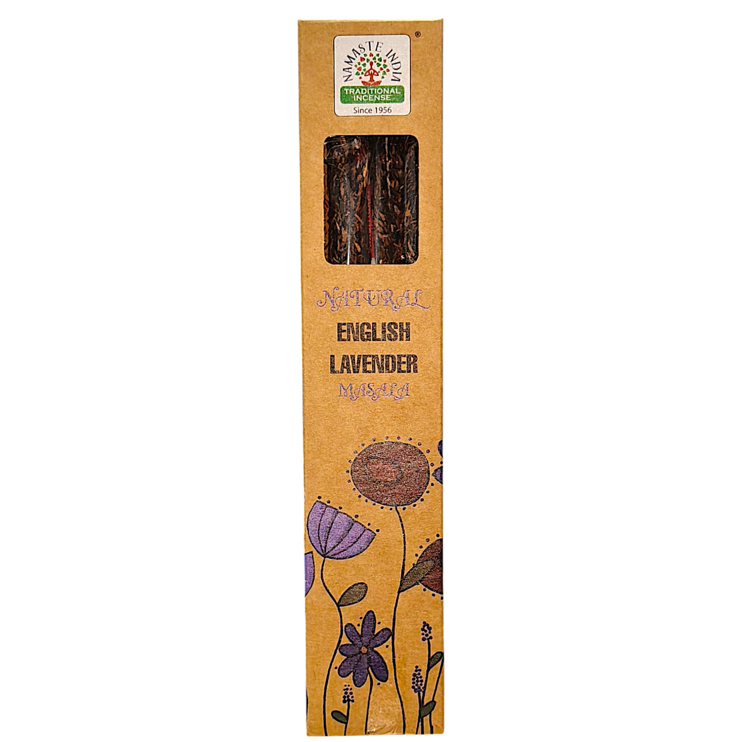 Encens Naturel English Lavanda Bio 600g Grande Boîte 12 Étuis 50g