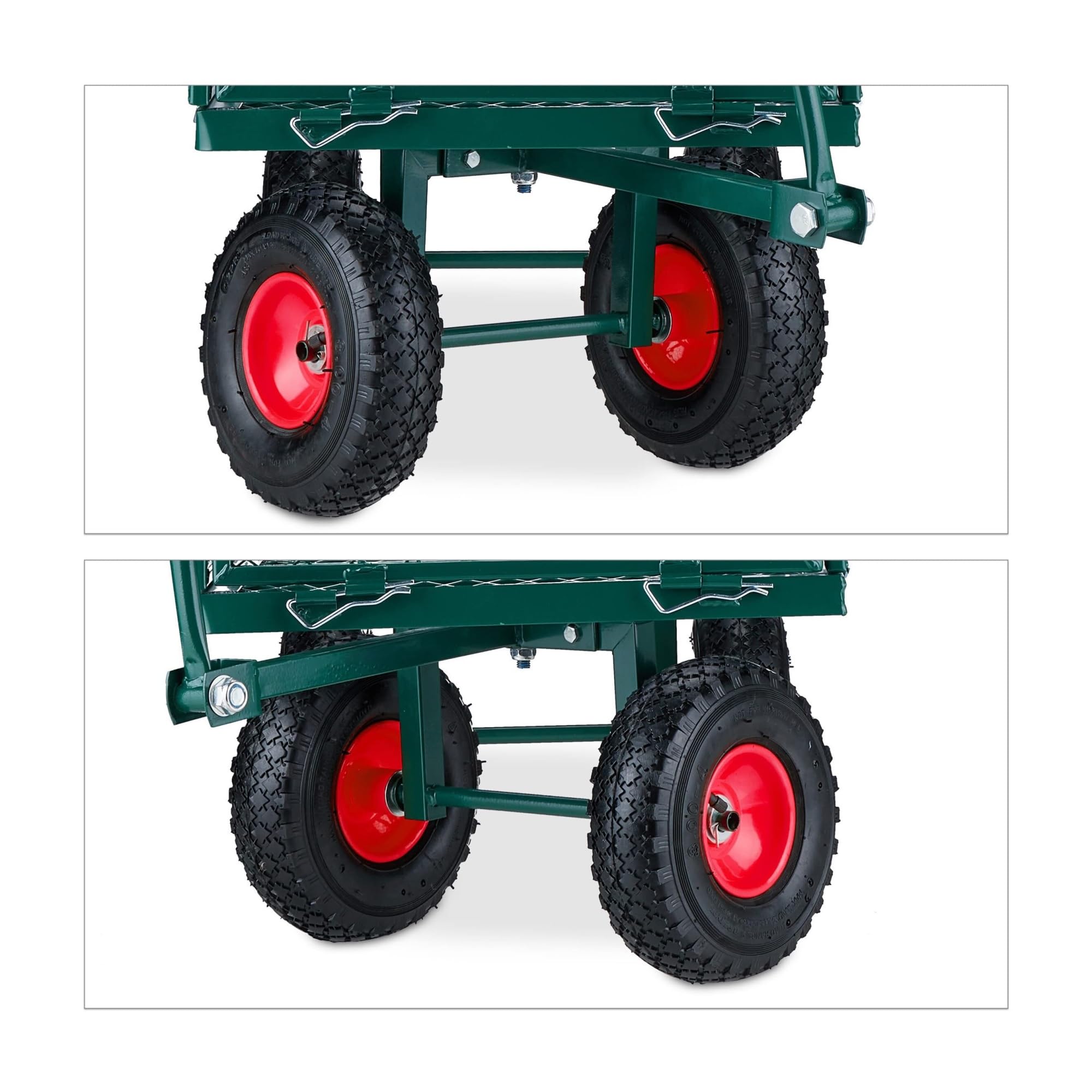 Brouette Utilitaire Robuste en Maille for Voiture de Jardin, Chariot à Benne basculante avec côtés Amovibles for Paysage de pelouse de Plage brouette Jardin