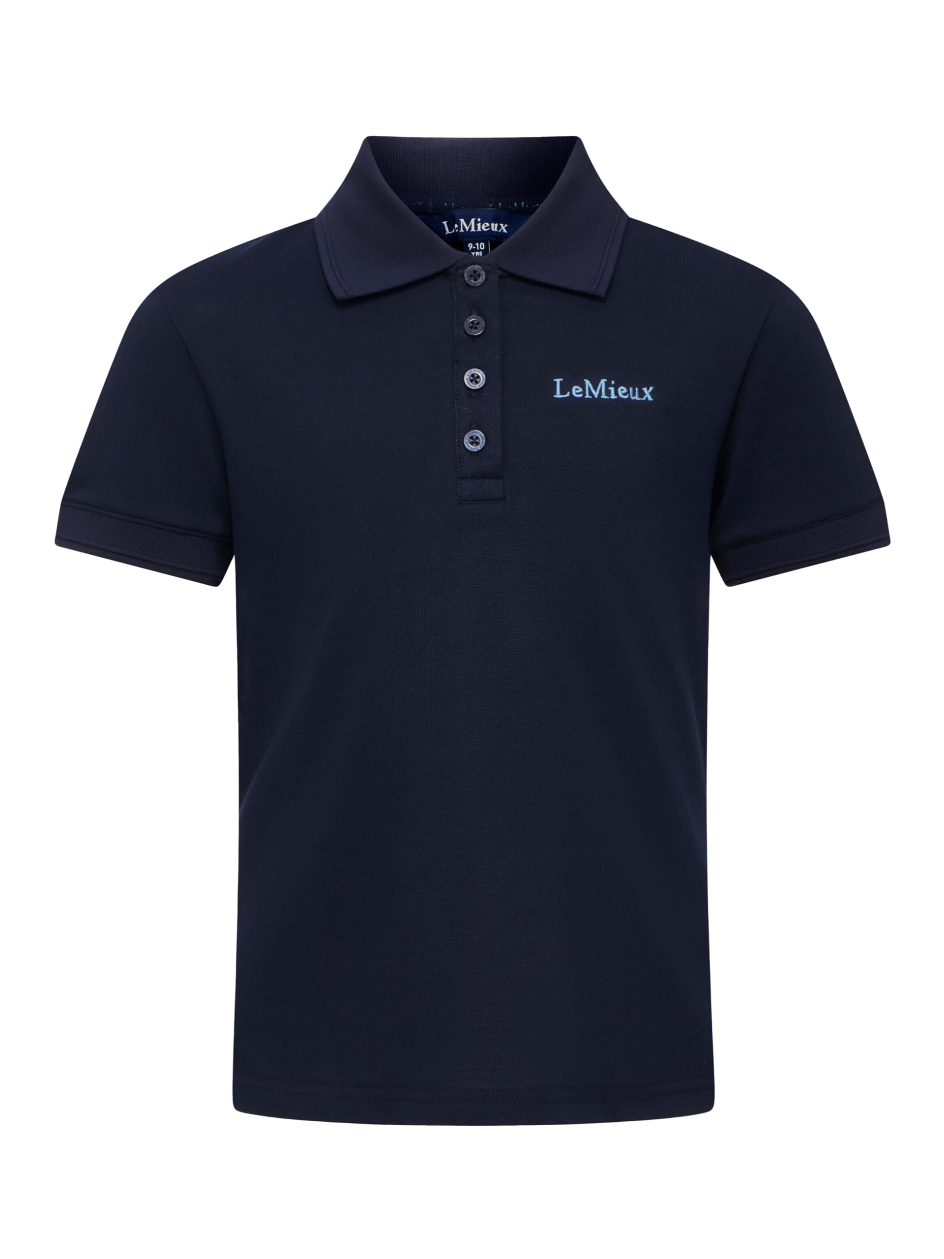 LeMieux Young Rider Classique Polo Shirt - Childrens Equestrian Horse Riding Top - Navy - 13-14years