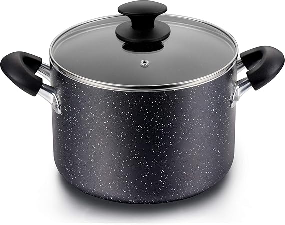 Amazon ｃｏｏｋｓｍａｒｋ 深型 両手鍋 22cm Ih対応オール熱源対応 シチューポート 半寸胴鍋 ガラス鍋蓋付 フッ素加工 ブラック ｃｏｏｋｓｍａｒｋ ホーム キッチン