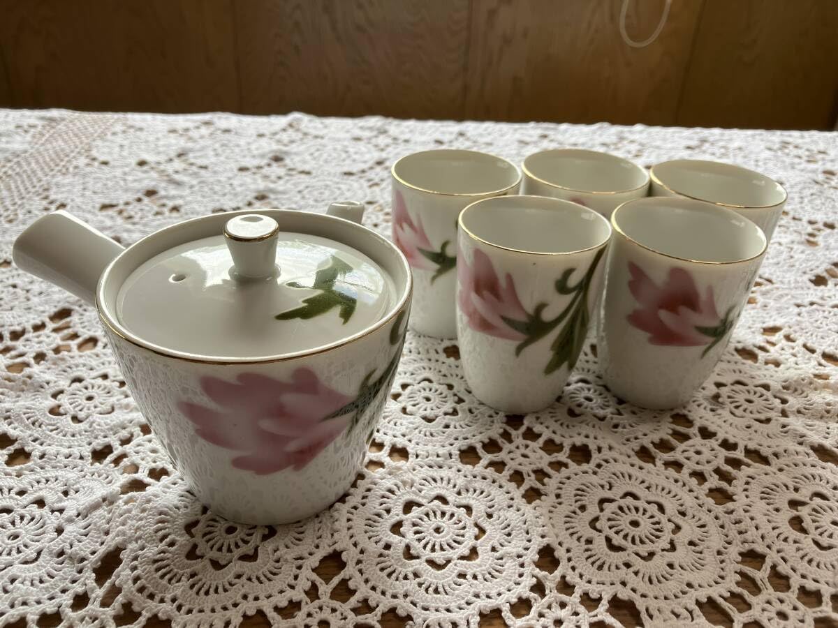 Amazon.co.jp: YAMAshige レトロ急須+湯呑み5客セット 可愛い茶器