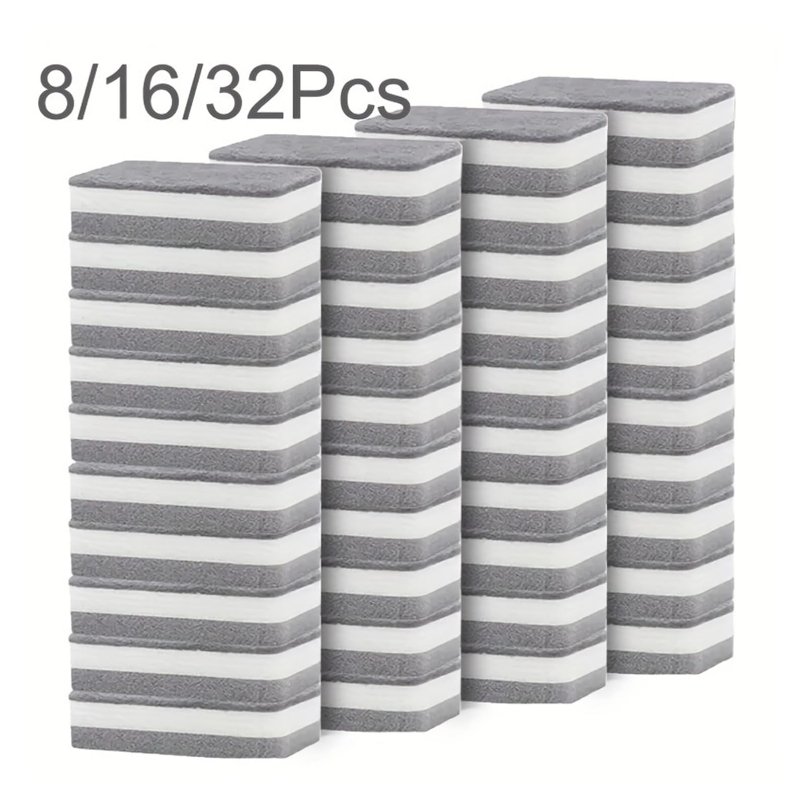 Juego de esponjas limpieza doble cara 8/16/32: ideal for la del hogar y el lavavajillas((32PCS) Cleaning Spon)