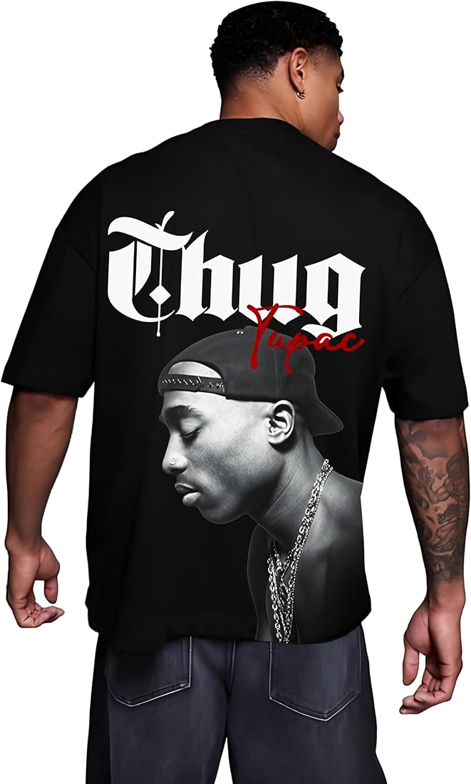Buy Ran Eleven Tupac Oversized T-Shirt | “Thug Life” Graphic Print
