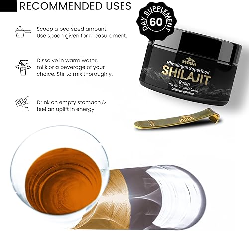 Miniatura 5 de Well Being Mora Himalayan Shilajit Resina  Contiene más de 85 oligoelementos y 75% + ácido fúlvico  Suplemento rico en minerales para hombres y
