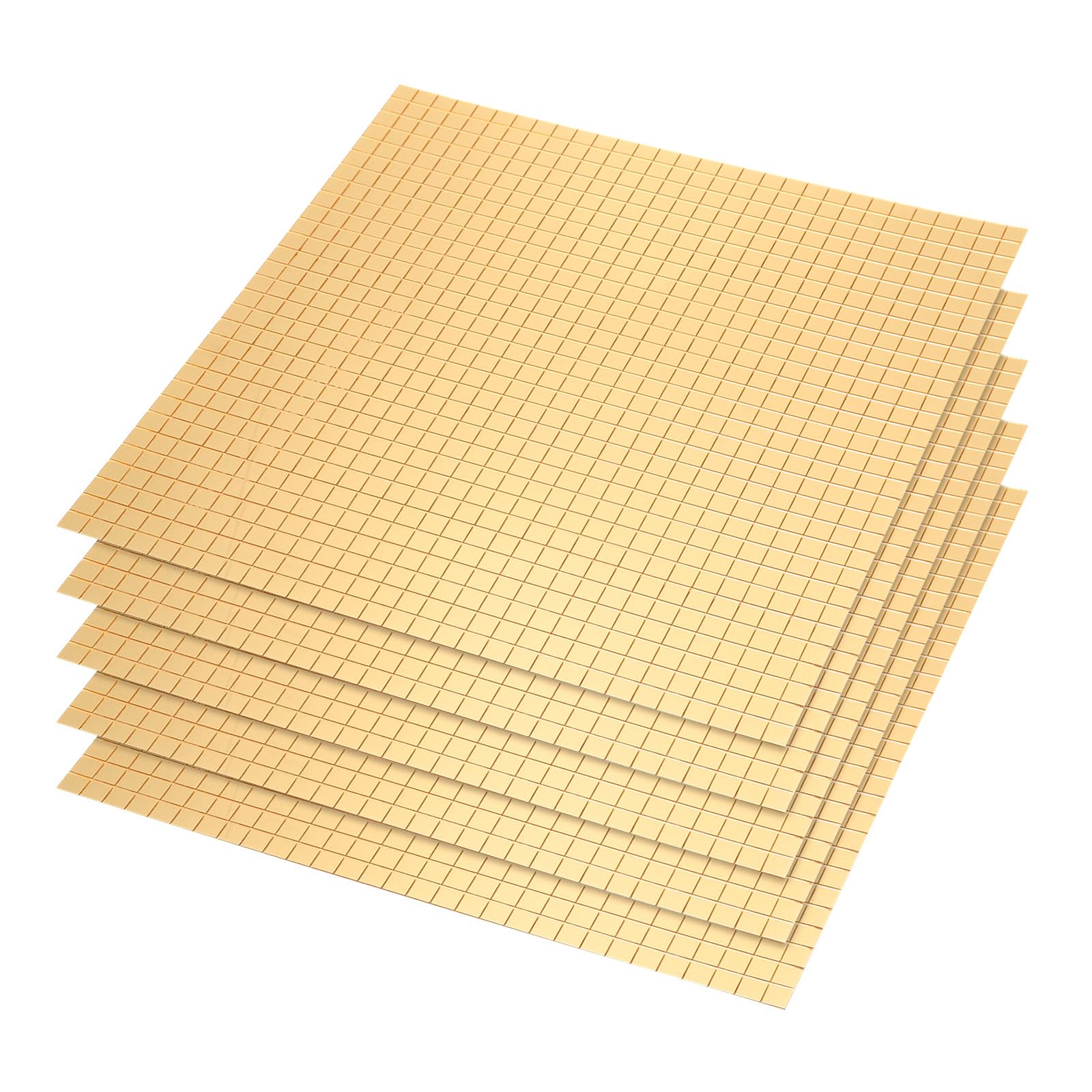 Espejos autoadhesivos de 10 x 10 mm en formato de mini azulejos dorados para mosaicos