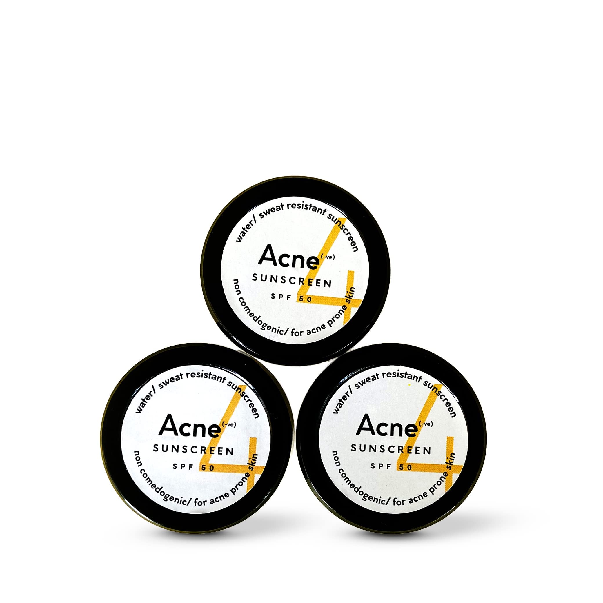 I Am Love Acne (-ve) 4 Sunscreen SPF 50 Lightweight Ultra Matte With PA++++ For UVA, UVB & Blue Light Protection No White Cast, Broad Spectrum Cream For Acne Prone, Oily Sensitive Skin 5gram Pack Of 3