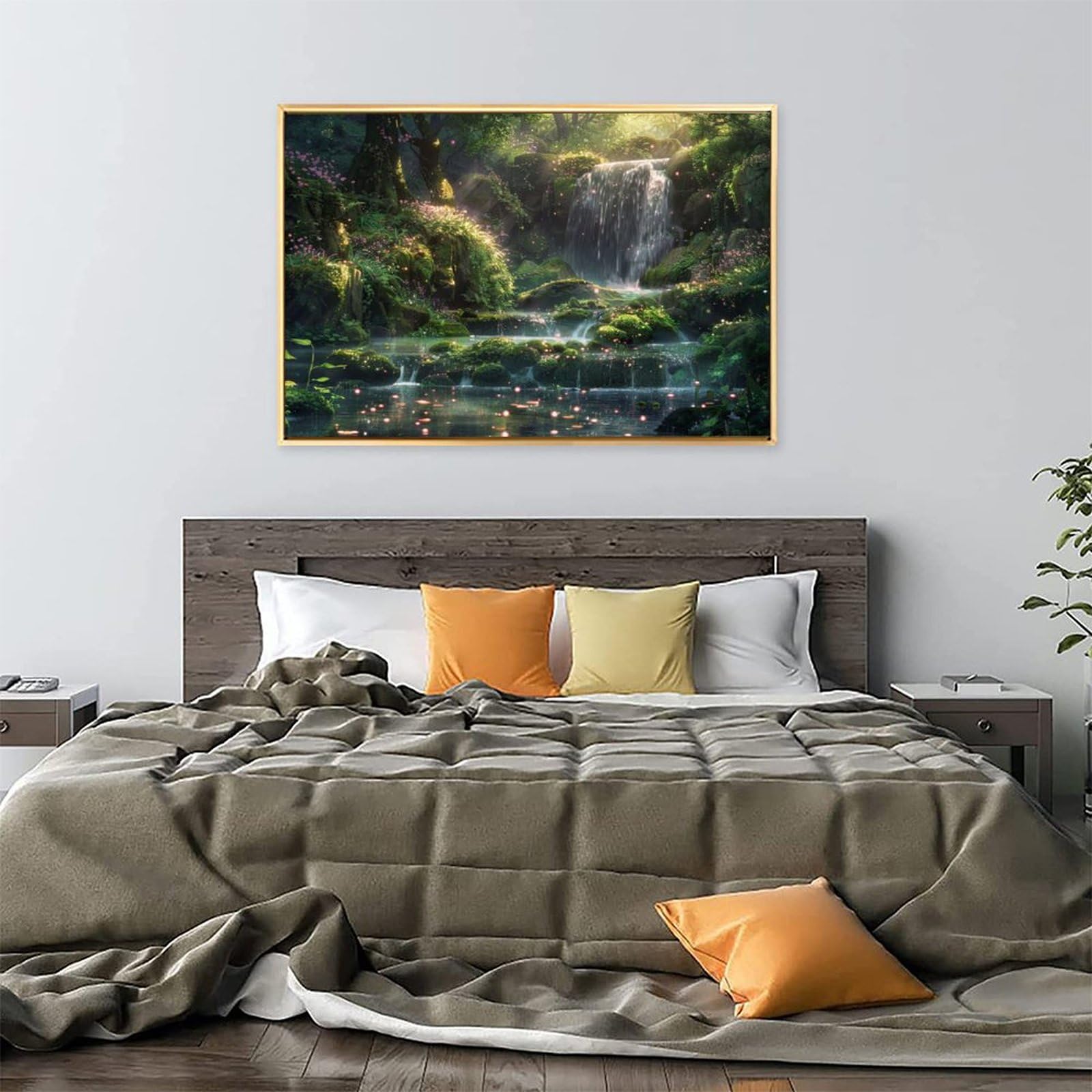 アートパネル　絵画　壁掛け　アート　ボタニカル　ピンク　自然　緑　写真　景色　絵 Amazon.co.jp: 絵画 春の山の川の森の風景インテリア 絵画 美しい自然