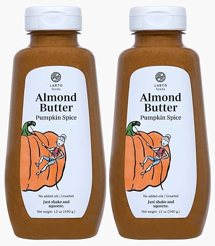 Miniatura 6 de LASTO Foods Mantequilla de almendras  Mantequilla natural de nueces con una práctica botella exprimible  Untar nueces sin sal sin aceites ni azúcar
