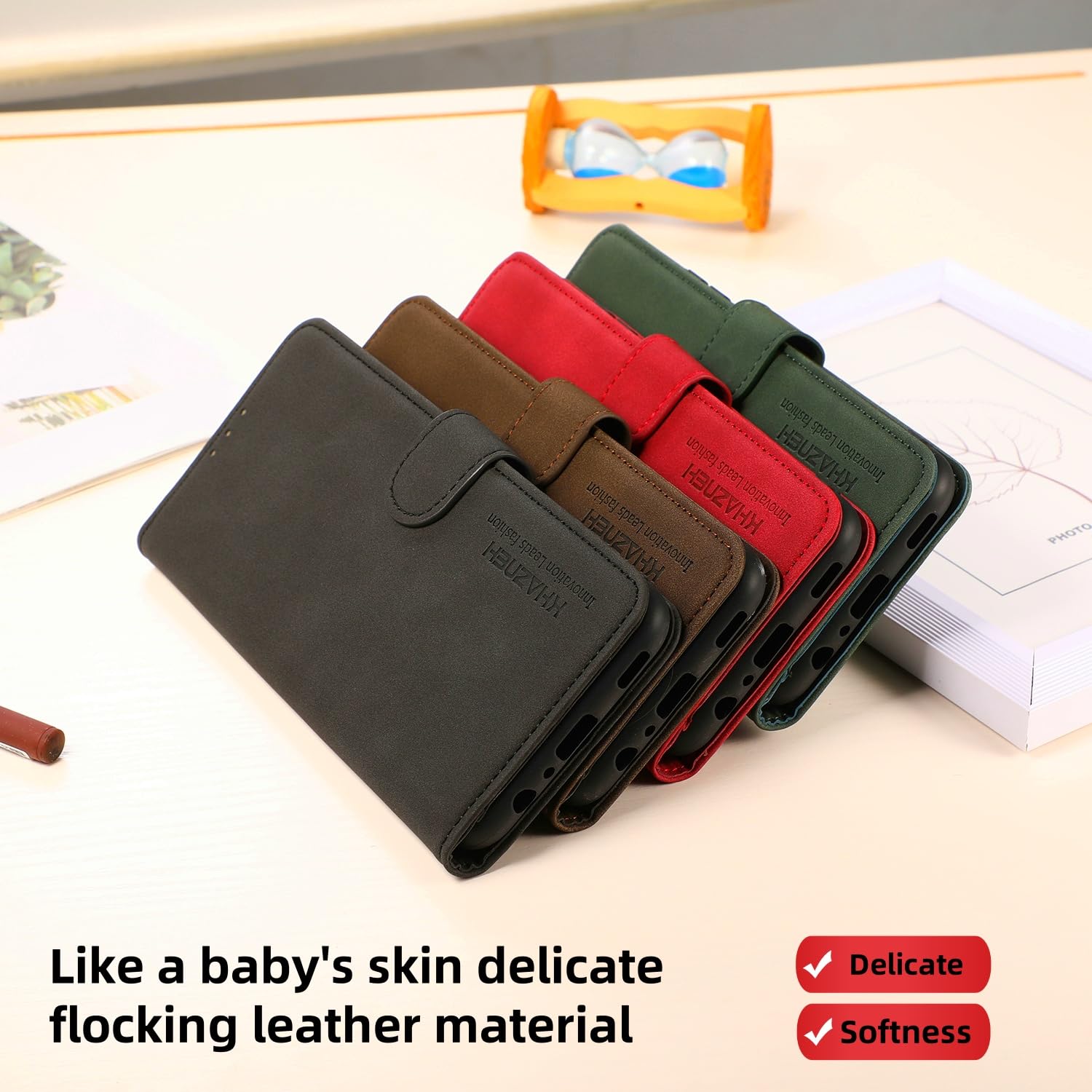 Étui En Cuir Pour IPhone (16/15/14/13/12 Pro Max, 7, 8) – Portefeuille Amovible Avec Sangle