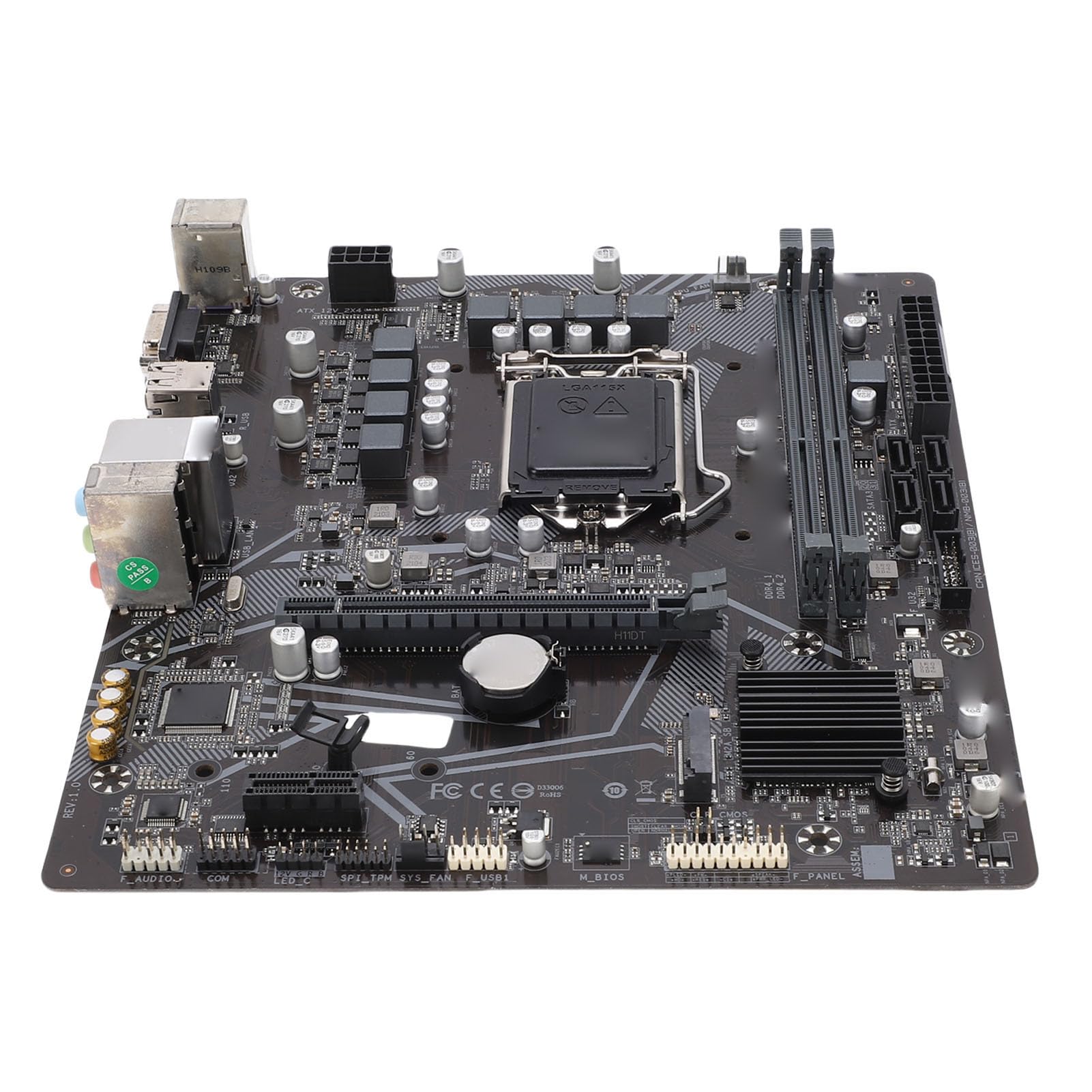 Bewinner Scheda Madre H510M S2 LGA 1200, Supporta 10a 11a Generazione I5 I7, Micro ATX DDR4 3200 MHz 64 GB, PCIe 4.0, M.2 NVMe SSD, Scheda Madre Porta DVI per PC da Gioco