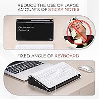 Vista 48 de TOWON Desktop Glass Whiteboard with Basic Calculator, 12 Digit LCD Display, Desk Organizers with Accessories for Office, Home, School Supplies