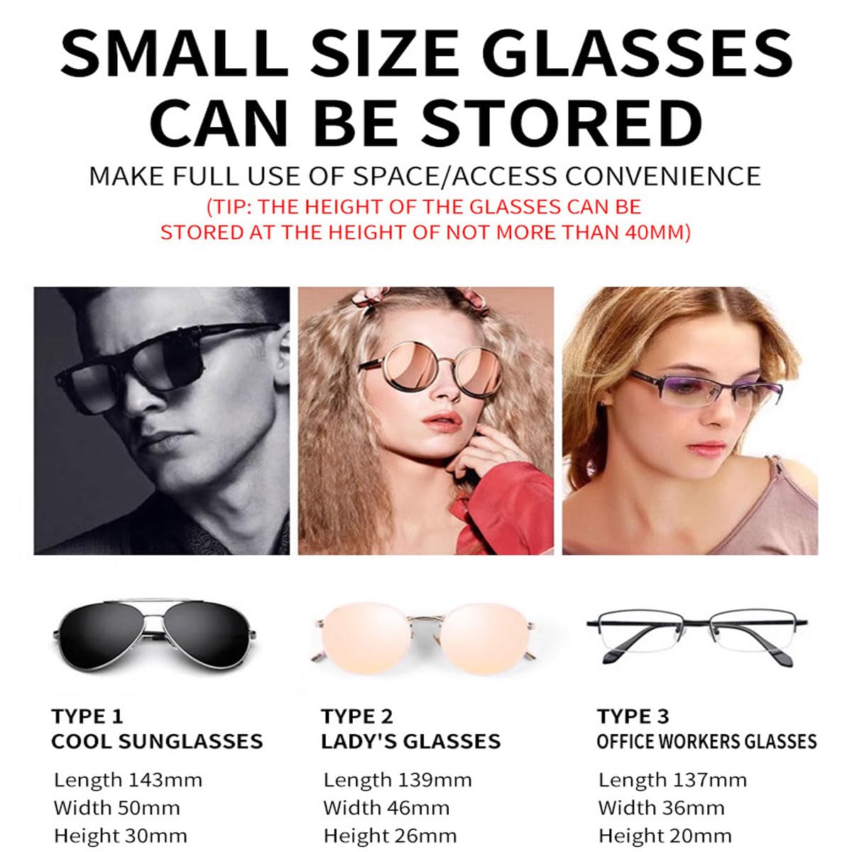 Brillenetui für Lucid Gravity 2025, ABS-Hartschale, Auto-Sonnenbrille, zum Öffnen, kratzfestes Innenzubehör, schwarz