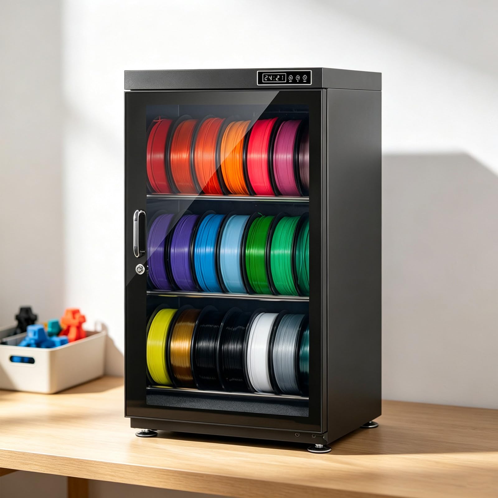 Boite Rangement Bobine Filament 3D, Boîte de Rangement pour Filament 3Tier/115L