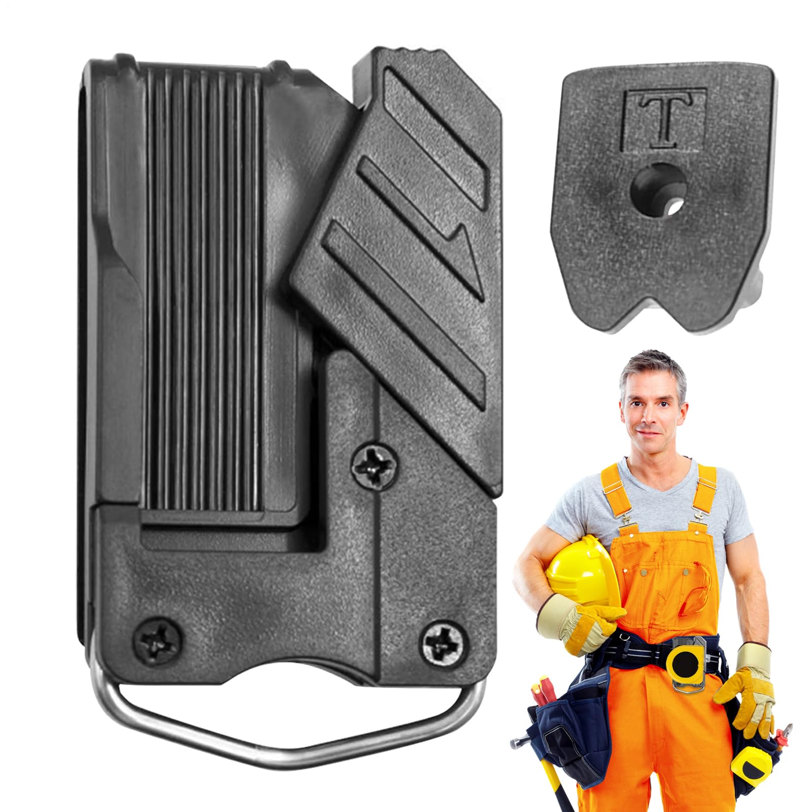 Sujetador Para Cinta Métrica con Clip Organizador | Funda con Gancho para Herramientas de Carpintería