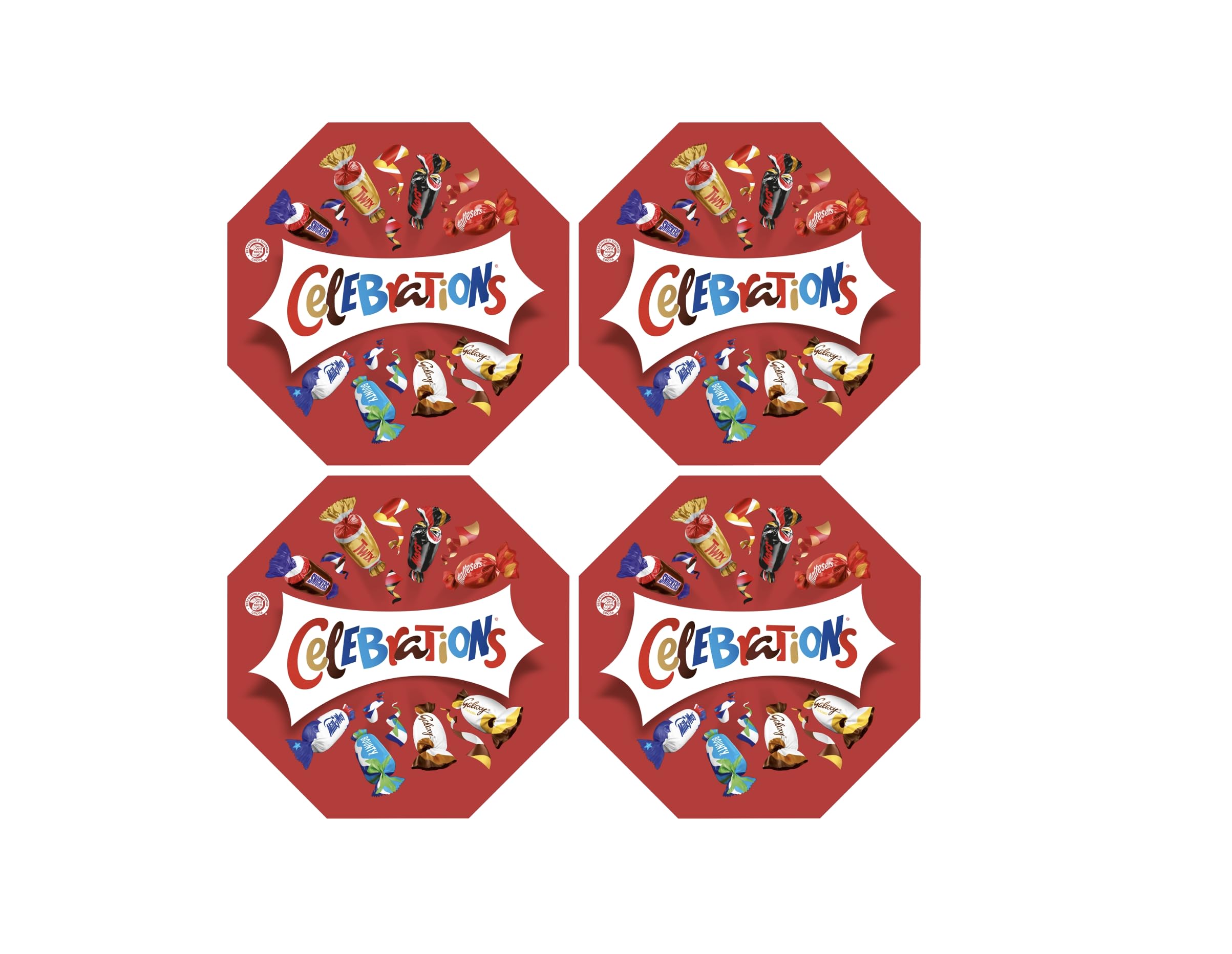 Celebrations Bulk Chocolate Box, 950g, Assorted Chocolates Gift Box with Mini Chocolate Bars & Biscuits, Chocolate Centrepiece Sharing Pack of 4