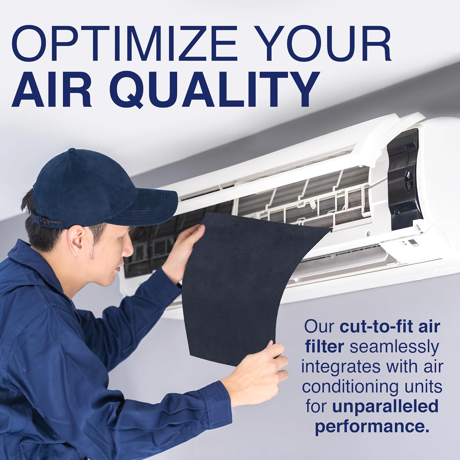 Cut To Fit Air Filter - Carbon Pad Pre Filter for Air Purifiers, AC, Furnace, Trash Cans and Dust, 1/6" thick, 16" x 48" Sheets (2-pack)