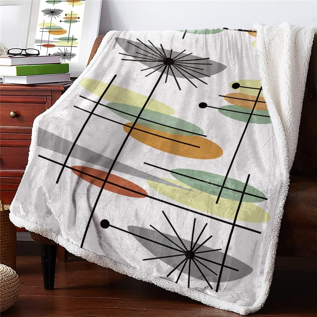 Geometric Abstract Green Soft Throw Blanket Bedding Flannel Fleece Blankets Winter Autumn Sofa Bedspread Sheets