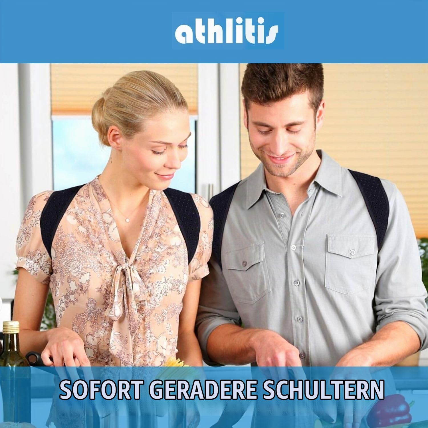Haltungskorrektor für Damen und Herren, medizinisches CE-Produkt, Schulter- und Rückenstütze, atmungsaktiv, verstellbar, Unterstützung für geraden Rücken und Schultern, + elastisches Band und