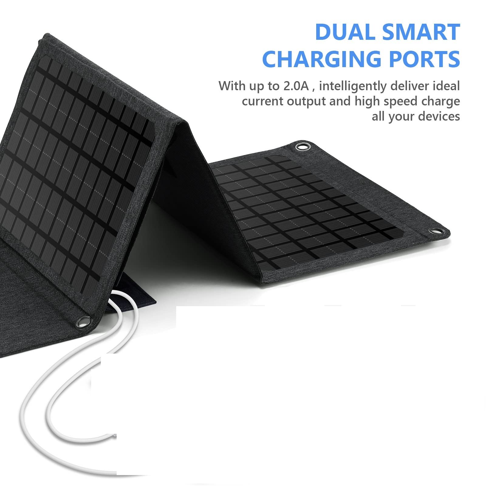 Pannello Solare Pannello Solare 18W 24W 30W Ricarica Rapida Borsa Pieghevole Solare Telefono Cellulare Portatile Campeggio Ricarica Esterna Tesoro Fotovoltaico(18W)