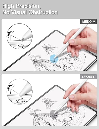Miniatura 3 de MEKO Paquete de 4 puntas de repuesto precisas mejoradas de 0.028 in para Apple Pencil de 12 generación y lápiz Logitech, resistentes al desgaste