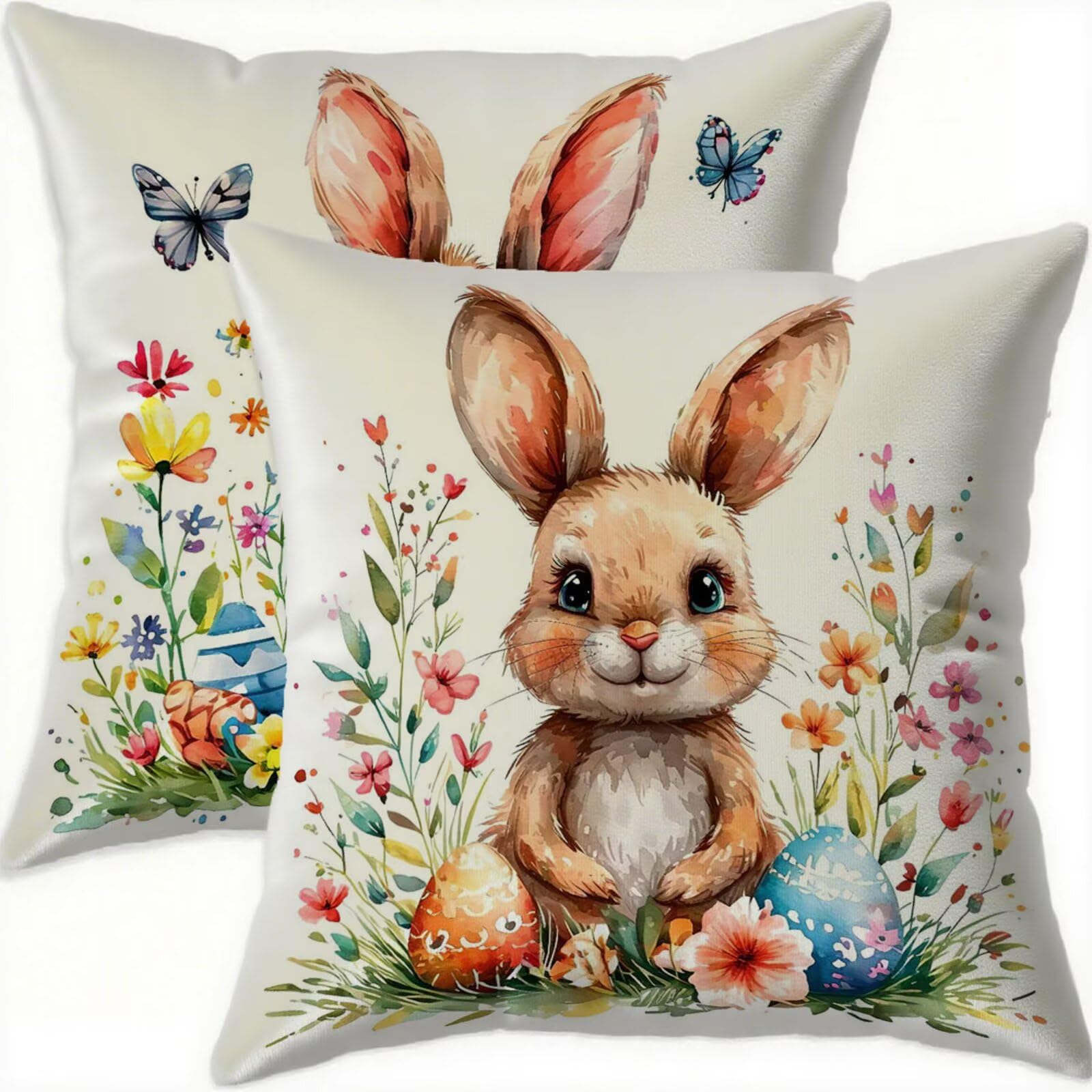 Housse coussin 80x80cm imperméable avec fermeture éclair invisible