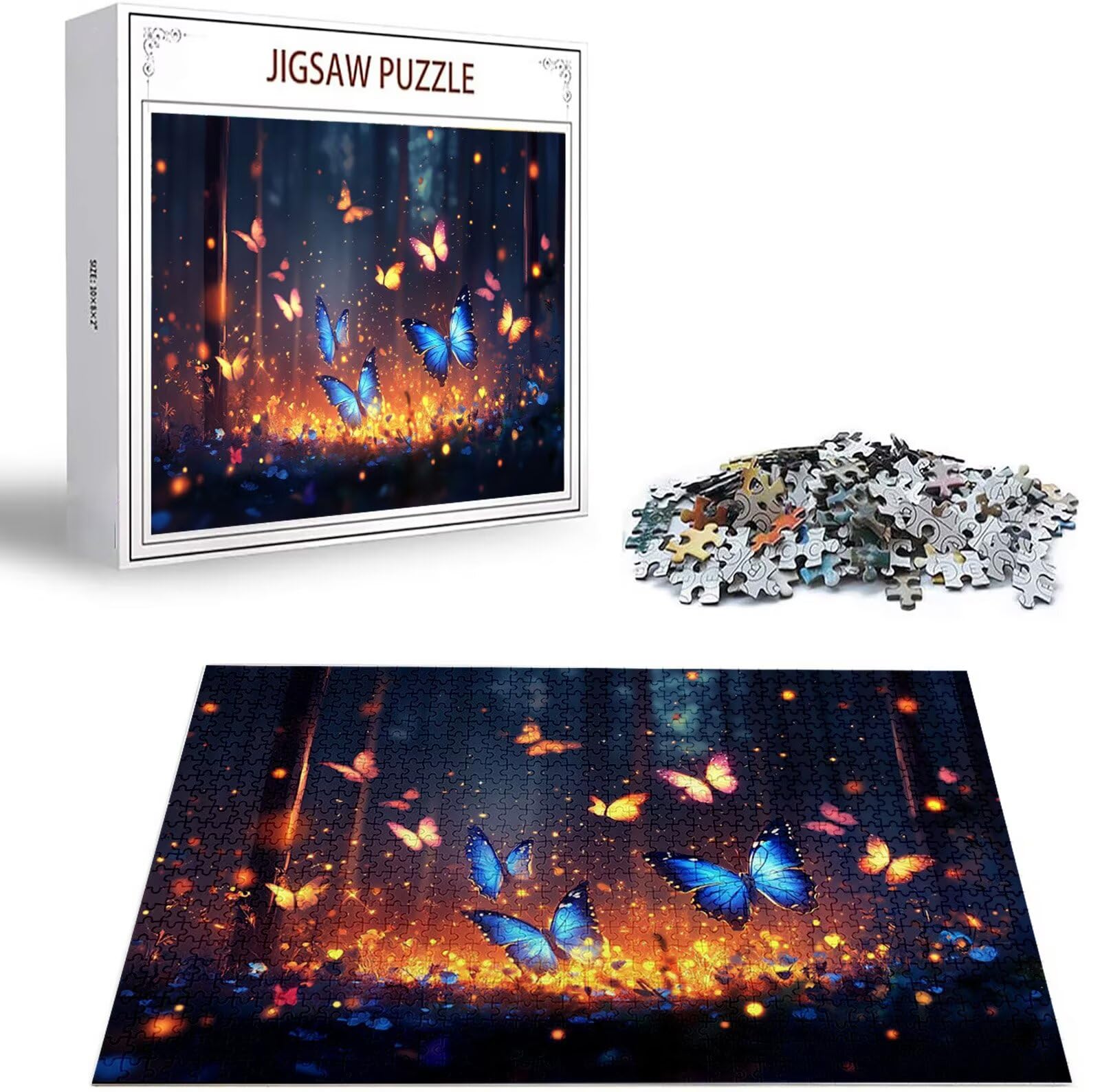 Puzzle motyl Puzzle 4000 sztuk układanki dla dorosłych DIY klasyczna gra, puzzle w kształcie snu, gry relaksacyjne i inteligencja dla chłopców w wieku 14 lat 141 x 87 cm / 4000 sztuk z pudełkiem