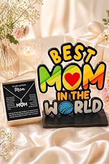 WARMINGO DE Combo for Mom | Best Mom Table Decor Showpiece with MOM Pendant Necklace, Gift Box & Message Card | Birthday, ... Price In India