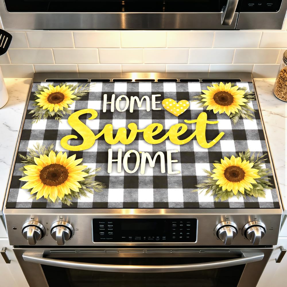 Sunflower Stove Top Covers for Electric Stove, 28.4x20.5 in.