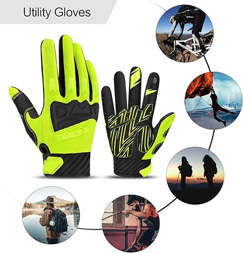 Miniatura 7 de INBIKE MTB BMX ATV - Guantes de ciclismo para carrera de motocross, bicicleta de montaña, DH