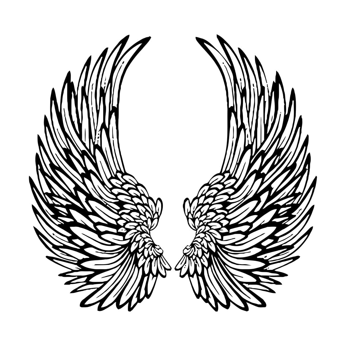 Angel's Wing Wall Sticker Home Decoration Accessories Living Room Bedroom Vinyl Wall Decal Interior Decor Removable Mural Extra Large - 75x79cm โ image 1