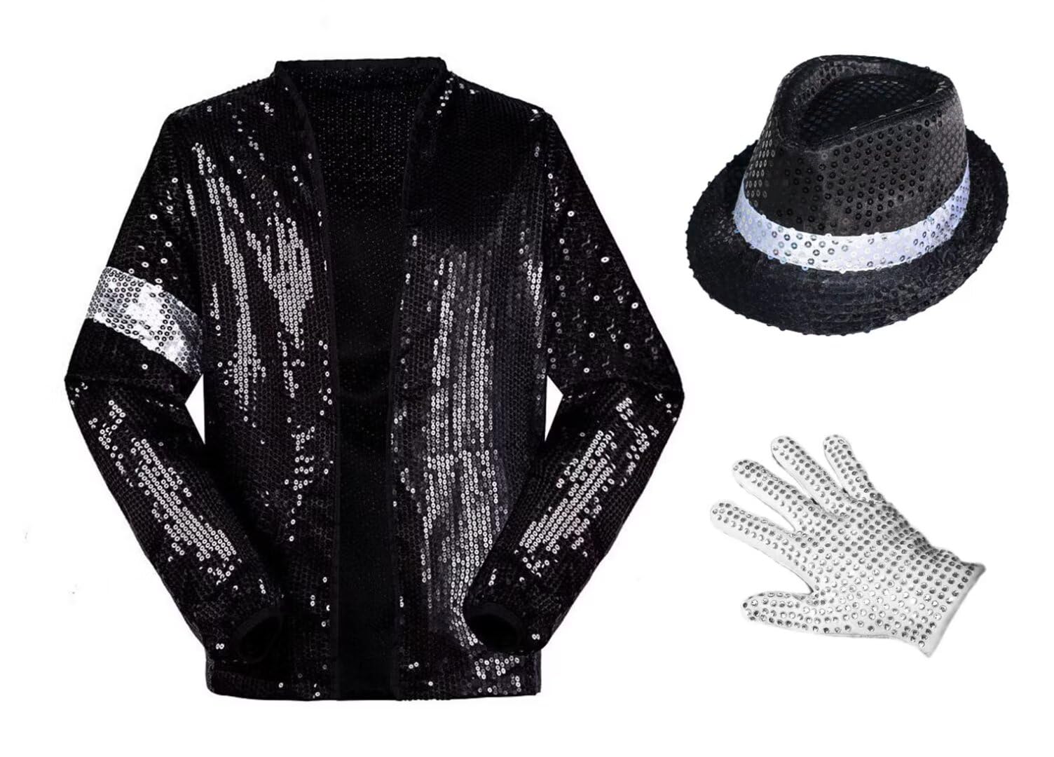 Uomo/Donna Jacket Giacche Costumes for Kids Bambino/Adulto Halloween Natale Concerto Role Play Retro Fancy Dress Coat Outfit Set （Giacca+Regali Cappello+Guanti 3PS
