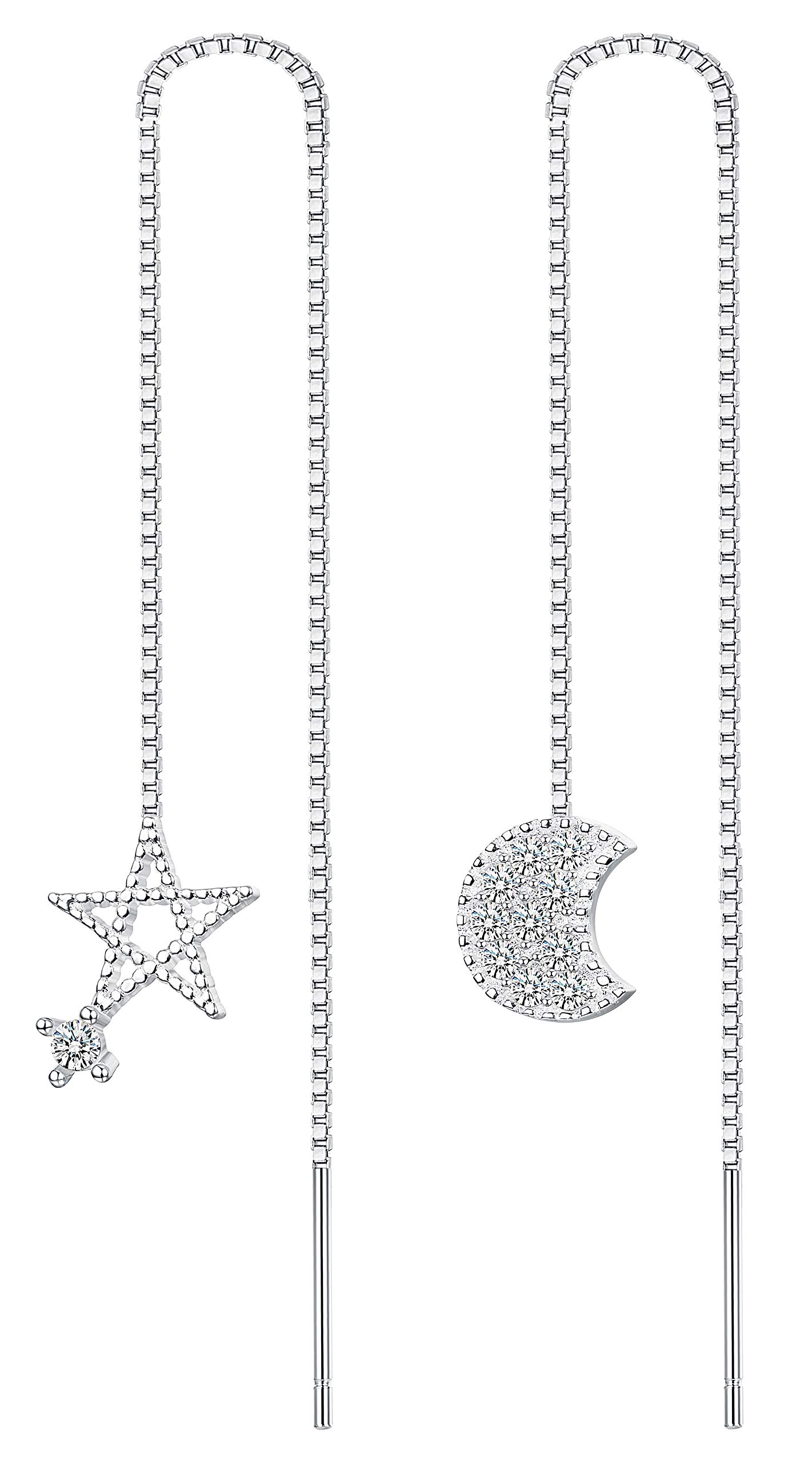 See full amazon price history chart for Sllaiss Moon and Star Ear Line 925 Sterling Silver Threader Dangle Drop Earrings for Women, Metal Sllaiss Moon and Star Ear Line 925 Sterling Silver Threader Dangle Drop Earrings for Women, Metal (B07R13PDY7) Amazon Price History, Amazon Price Tracker