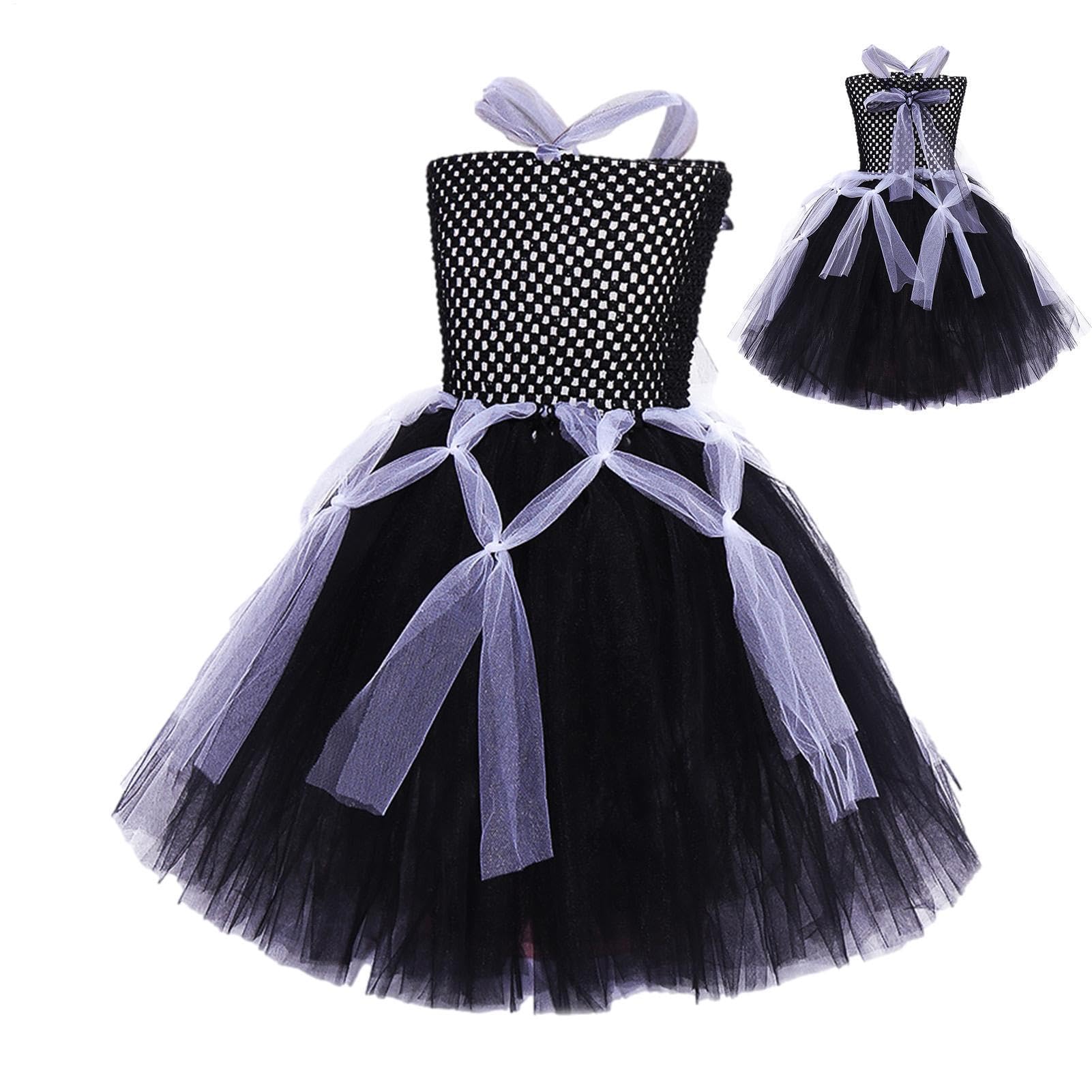Vestito senza maniche traspirante elegante per cosplay di Halloween | Vestito da festa per bambine dai 2 ai 12 anni a tema per feste a tema, spettacoli di carnevale, riunione quotidiana per foto