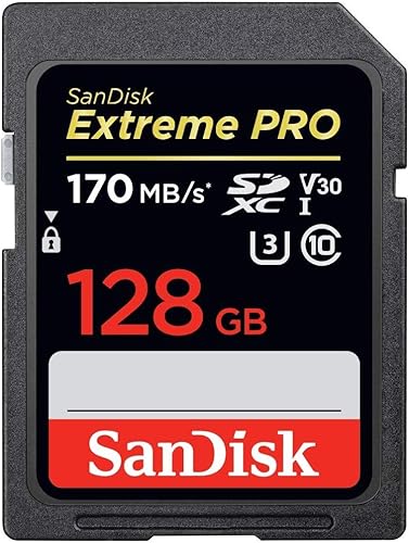 Miniatura 3 de SanDisk Tarjeta de memoria SDXC SD Extreme Pro de 128 GB, funciona con Canon EOS 77D, 80D, 70D, 6D, 60D, 60D, cámara digital DSLR 4K A2