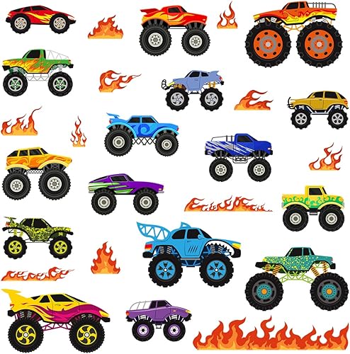 CalcomanĂas de pared creativas de coches, camiones, niños, bricolaje, dibujos animados, llama de fuego y transporte de vehĂculos, calcomanĂas de CalcomanĂas de pared creativas de coches, camiones, niños, bricolaje, dibujos animados, llama de fuego y transporte de vehĂculos, calcomanĂas de
