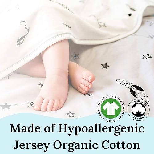 Miniatura 4 de Gootoosh Sábana bajera para cuna de cuna 100 algodón orgánico suave para cochecito y cuna  Ropa de cama hipoalergénica transpirable para niños y