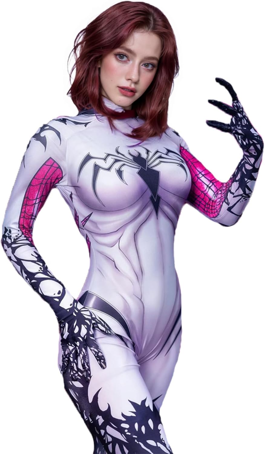 Costume Cosplay Suit Spandex Bodysuit Halloween Costume Bodysuit with Removable Mask