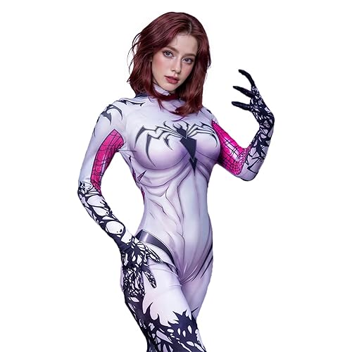 JSKAHAO Costume Cosplay Suit Spandex Bodysuit Halloween Costume Bodysuit with Removable Mask