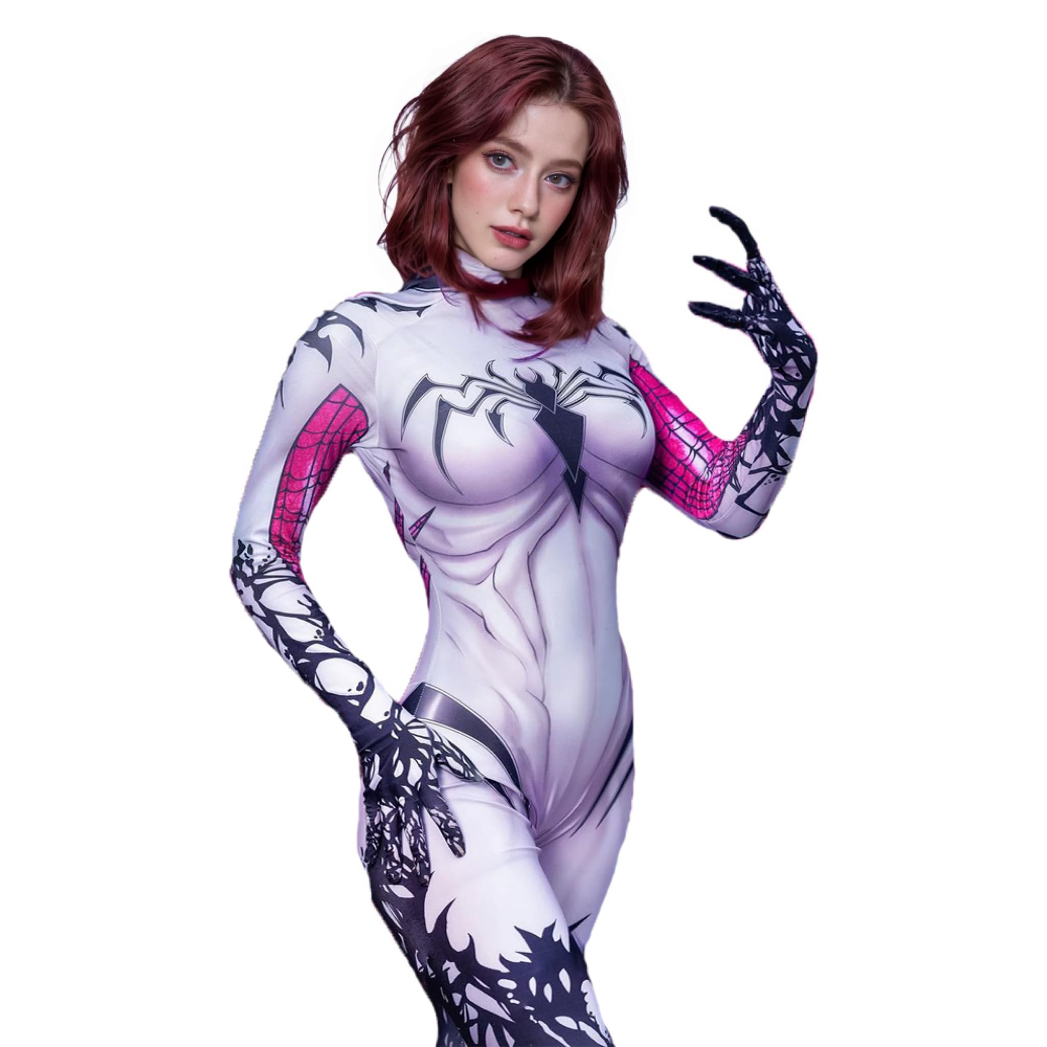 Photo 1 of JSKAHAO Costume Cosplay Suit Spandex Bodysuit Halloween Costume Bodysuit with Removable Mask (Adult-2XL)