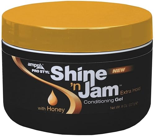Ampro Shine 'n Jam Gel acondicionador, sujeción extra, 8 onzas (paquete de 4)